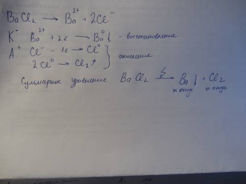 Составьте уравнение электролиза расплава следующего соединения baci2