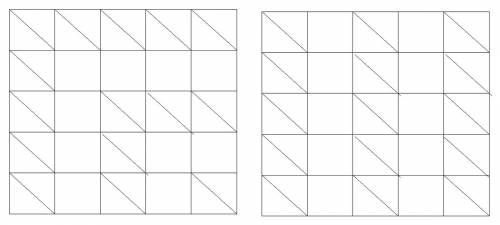 1. начертите 2 квадрата с вершинами в узлах сетки из которых можно сложить а) треугольник и пятиугол