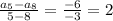 \frac{ a_{5}- a_{8} }{5-8} = \frac{-6}{-3} = 2