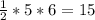 \frac{1}{2} *5*6=15