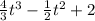 \frac{4}{3} t^{3} - \frac{1}{2} t^{2} + 2