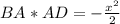 BA*AD=-\frac{x^2}{2}