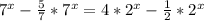 7^{x}-\frac{5}{7}* 7^{x}=4*2^{x}- \frac{1}{2}* 2^{x}