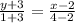 \frac{y+3}{1+3}= \frac{x-2}{4-2}