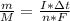 \frac{m}{M} = \frac{I*\Delta t}{n*F}