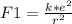 F1= \frac{k*e^2}{r^2}