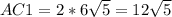 AC1=2*6 \sqrt{5}=12 \sqrt{5}