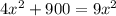 4x^2+900=9x^2