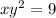 xy^{2}= 9