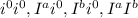 i^{0} i^{0} , I^{a} i^{0} , I^{b} i^{0} , I^{a} I^{b}