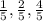 \frac{1}{5}, \frac{2}{5}, \frac{4}{5}