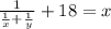 \frac{1}{ \frac{1}{x} + \frac{1}{y} } +18=x