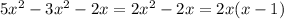 5x^2-3x^2-2x=2x^2-2x=2x(x-1)