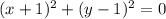 (x+1) ^{2}+(y-1) ^{2}=0