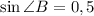 \sin\angle B=0,5