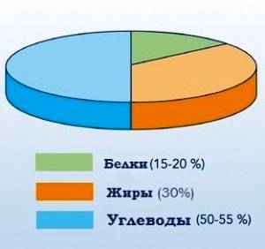 Схематический правильный рацион в виде круга