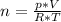 n = \frac{p*V}{R*T}