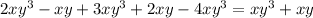 2xy^{3}-xy+3xy^{3}+2xy-4xy^{3}=xy^{3}+xy