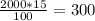 \frac{2000*15}{100}=300