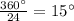 \frac{360а}{24}=15а