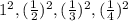 1^{2}, (\frac{1}{2}) ^{2}, (\frac{1}{3}) ^{2}, (\frac{1}{4}) ^{2}