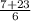 \frac{7+23}{6}