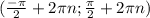 (\frac{-\pi}{2}+2\pi n; \frac{\pi}{2}+2\pi n)