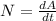 N=\frac {dA}{dt}