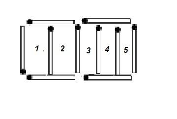 Як побудувати 5 прямокутників з 10 паличок