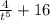 \frac{4}{t^5} +16