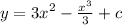 y = {3x}^{2} - \frac{ {x}^{3} }{3} + c