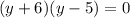 (y+6)(y-5)=0