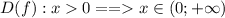 D(f): x0==x\in(0;+\infty)