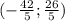 (-\frac{42}{5};\frac{26}{5})