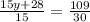 \frac{15y+28}{15}= \frac{109}{30}