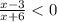 \frac{x-3}{x+6}<0