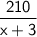 \sf \dfrac{210}{x+3}