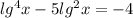 lg^4 x-5lg^2 x=-4