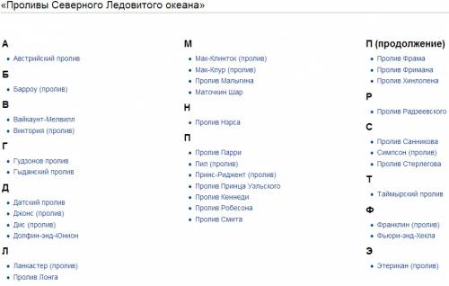 Перечислите проливы северного ледовитого океана