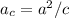 a_{c}=a^{2}/c