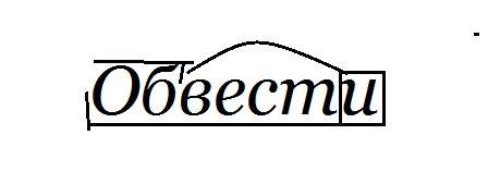 Разобрать слово обвести по составу ! язык