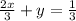 \frac{2x}{3} +y= \frac{1}{3}