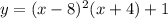 y=(x-8)^2(x+4)+1