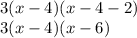 3 (x - 4)(x - 4 - 2) \\ 3(x - 4)(x - 6)