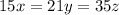 15x=21y=35z