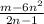 \frac{m-6 n^{2} }{2n-1}