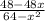 \frac{48-48x}{64-x^{2} }