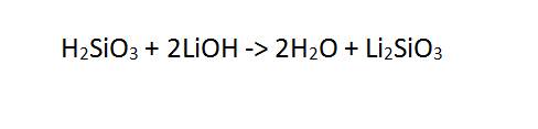 Как уравнить: h2sio3+lioh=h2o +li2sio3