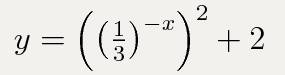 Побудуйте графік функції y=(1//3)^2+2