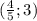 ( \frac{4}{5} ;3)